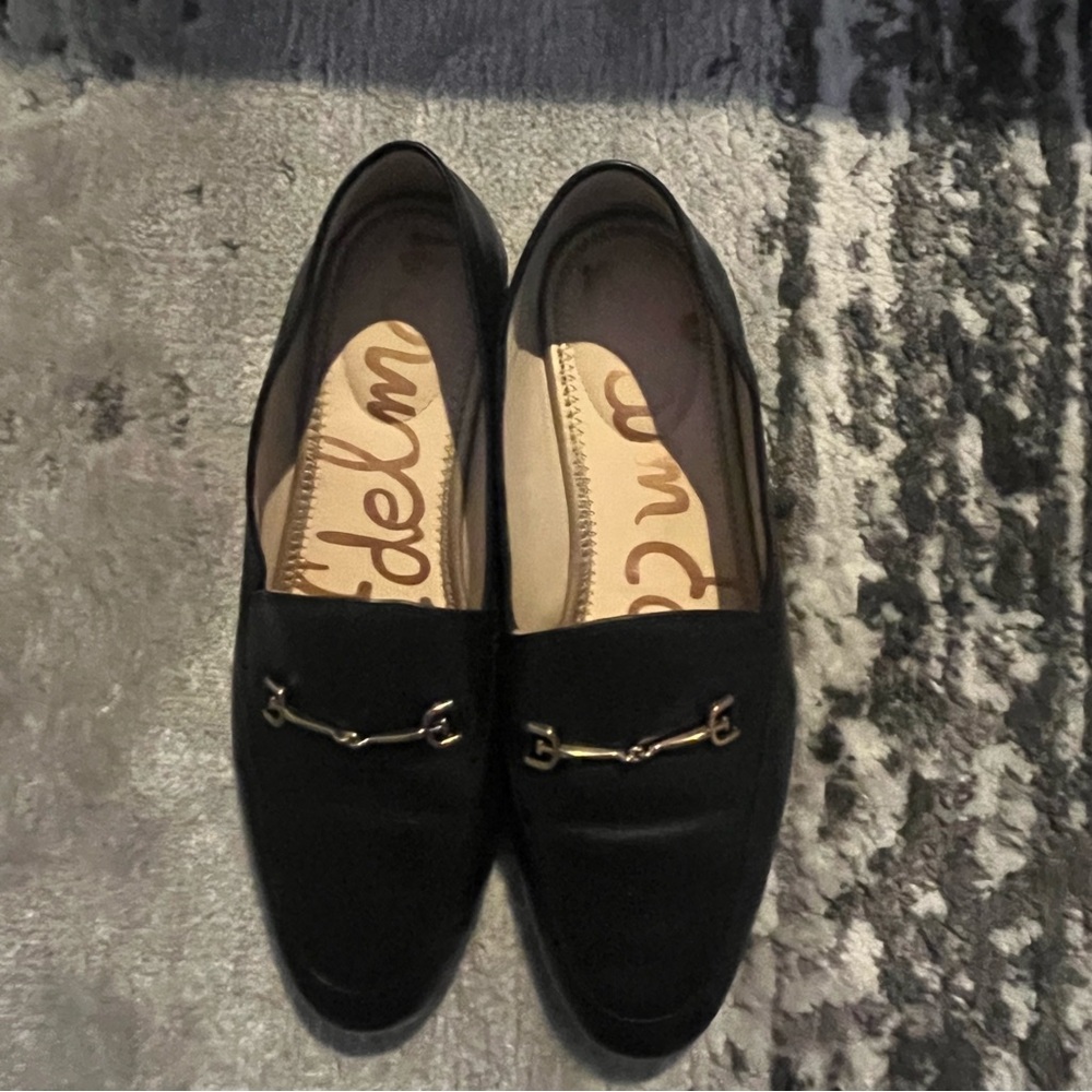 Sam Edelman black leather loafers size 10 women’s